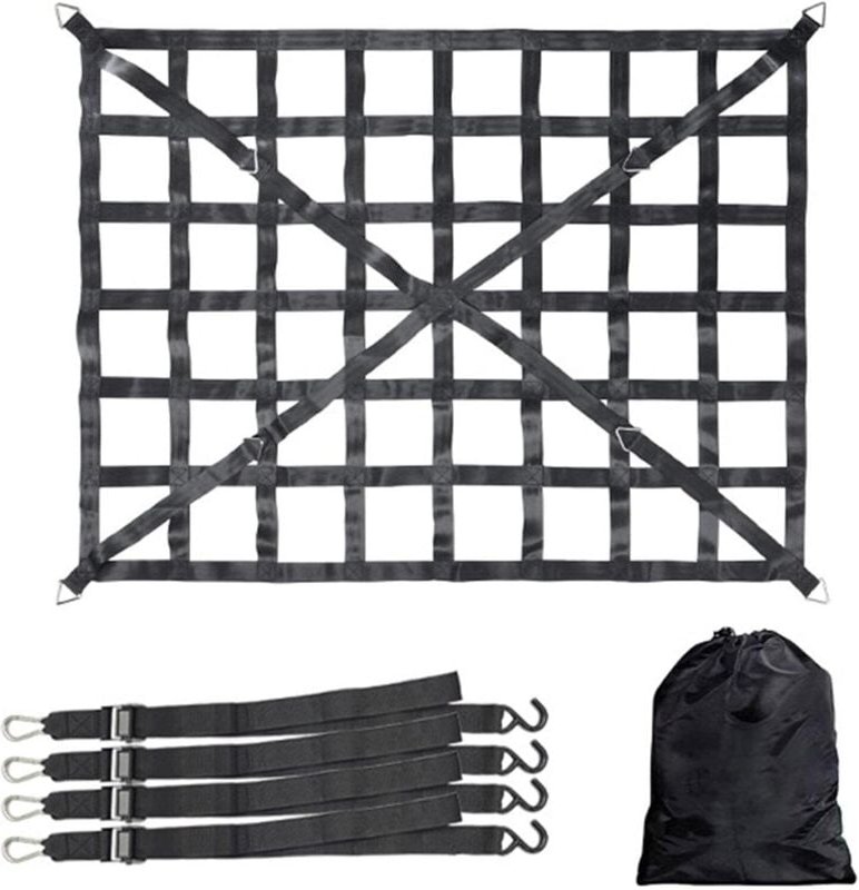 Robustes Ladungsnetz, verstellbares Ladungsnetz, für SUV, Pickup, Anhänger, 167 x 127 cm