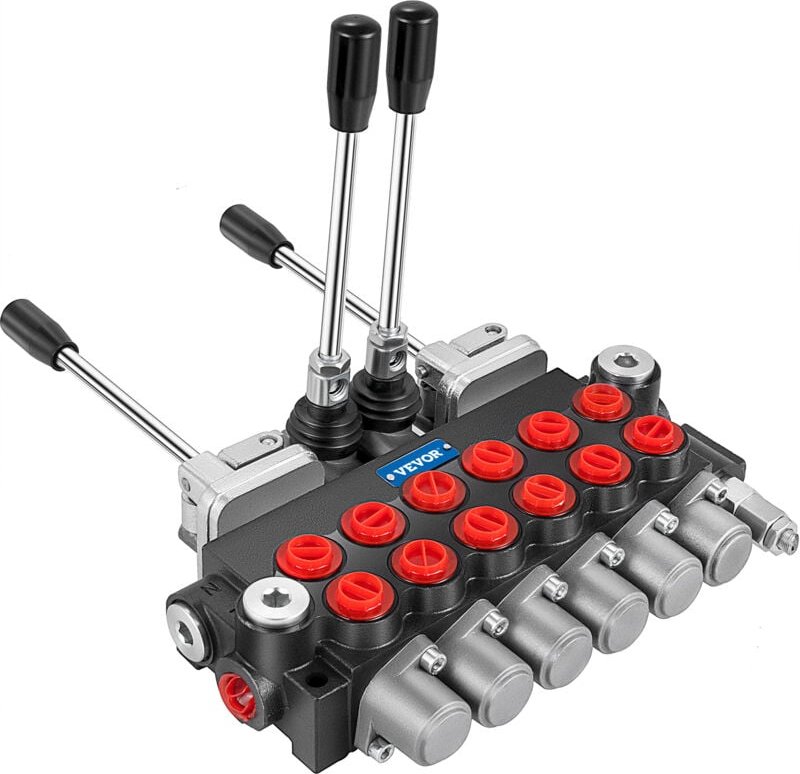 Mophorn - vevor Hydraulisches Wegeventil, 6-Spulen-Hydraulikschieberventil, 11 gpm hydraulisches Laderventil, 4500 psi W...