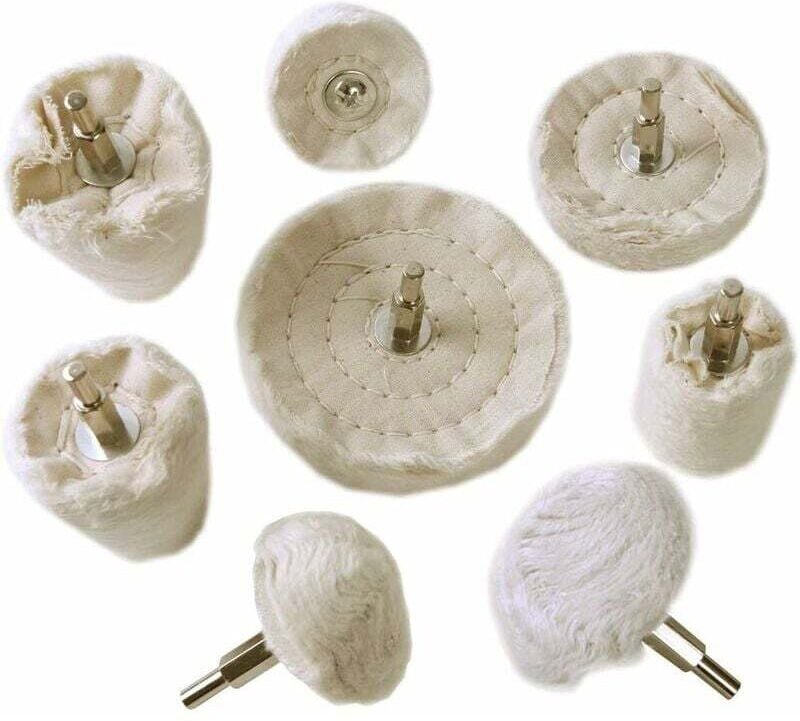 Aluminium-Bohrer-Polierset, Aluminium-Polierset, Polierscheibenbürste für Bohrer, Chrom, Edelstahl, Alu-Metall, 8-teilig...