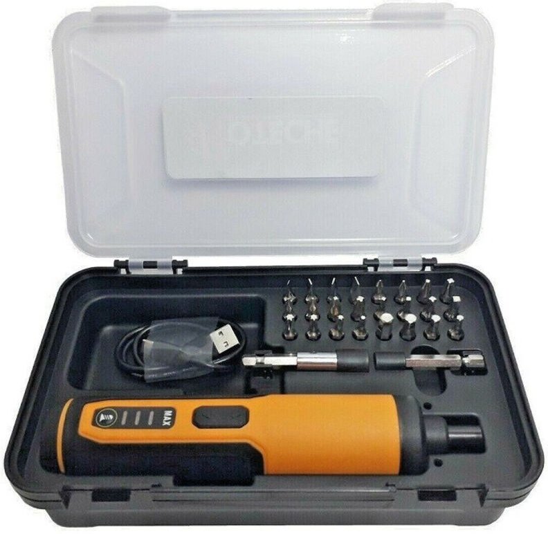 Trade Shop Traesio - Trade Shop - mini cacciavite electrische cordless 3.6V 4NM 2 led 26 inserti P800119 -