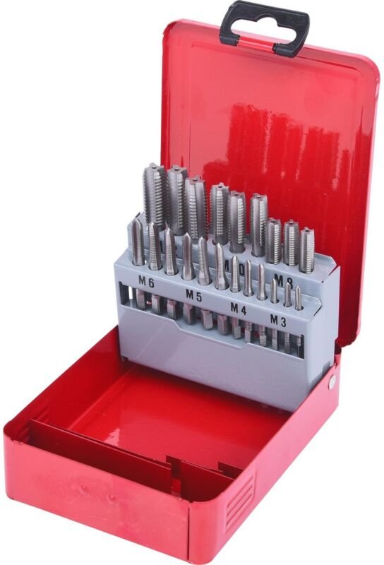 Ks Tools hss co Handgewindebohrer-Satz m, Stahlblechkassette 21-tlg.M3-M12