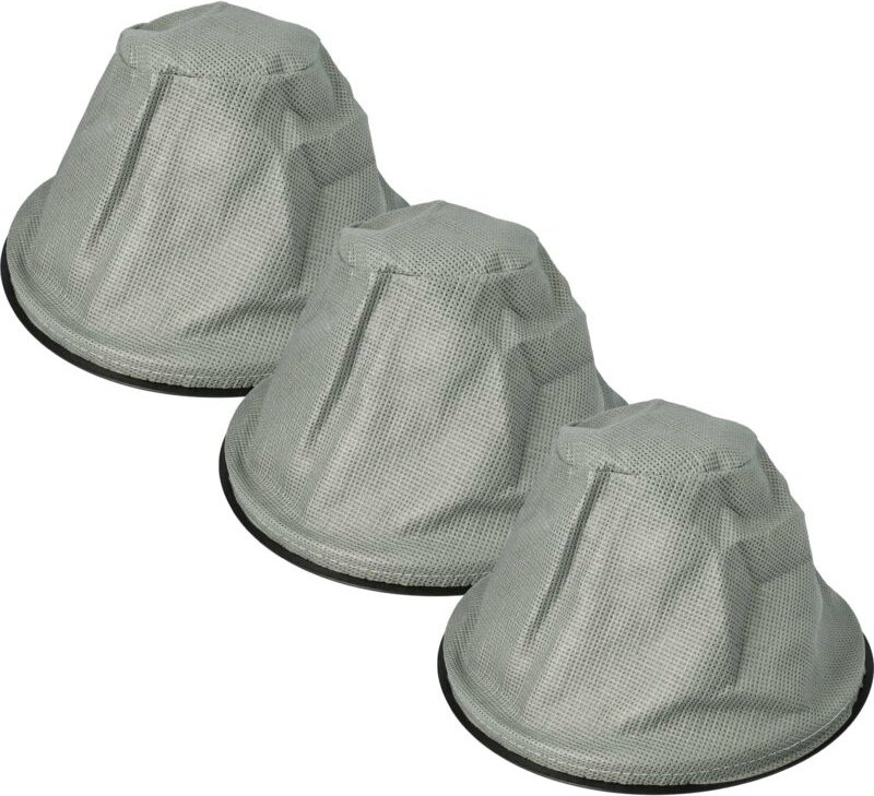 3x Sackfilter kompatibel mit Einhell tc-av 1720 dw Kaminsauger, Aschesauger - Ersatz-Filter, Abwaschbar Schwarz Grau - V...