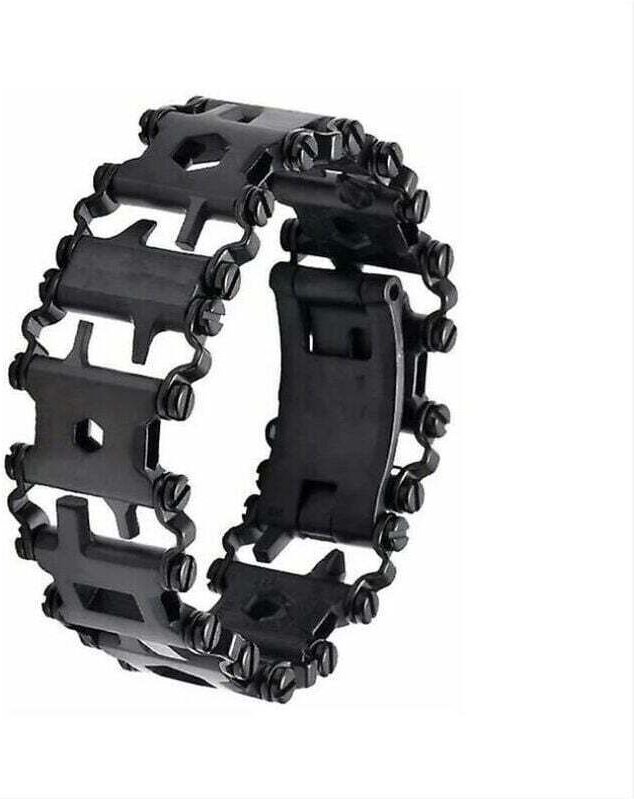 29-in-1-Multifunktionswerkzeug, Armband-Schraubendreher, Reparaturwerkzeug, schwarzer Edelstahl