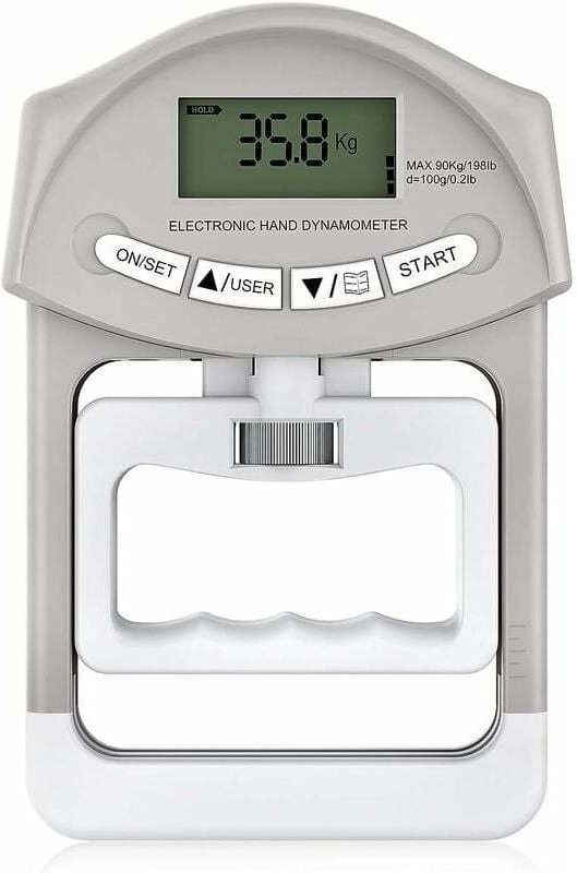 Elektronischer Handdynamometer 90 kg / 200 lbs Griffkapazität mit 19 einzelnen Scheibensätzen