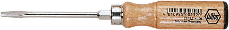 Wiha Holz-Schraubendreher Schlitz 5,5 mm x 100 mm (00152)