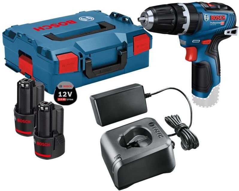 Akku-Schlagbohrmaschine gsb 12V-35 / 2x 2,0 Ah Akku + Ladegerät in L-Boxx - Bosch