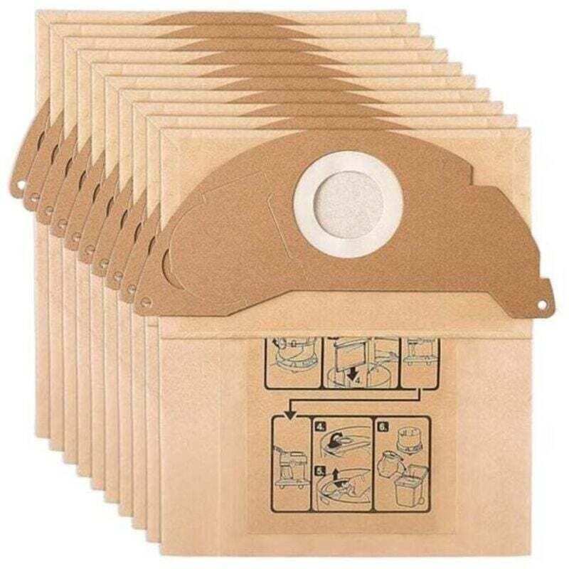 YMYNY Kärcher Staubsaugerbeutel, 15 Beutel für Kärcher WD2 MV2 6.904-322.0 WD 2.200 WD2250 A2004 A2054 A2099 Staubsauger...
