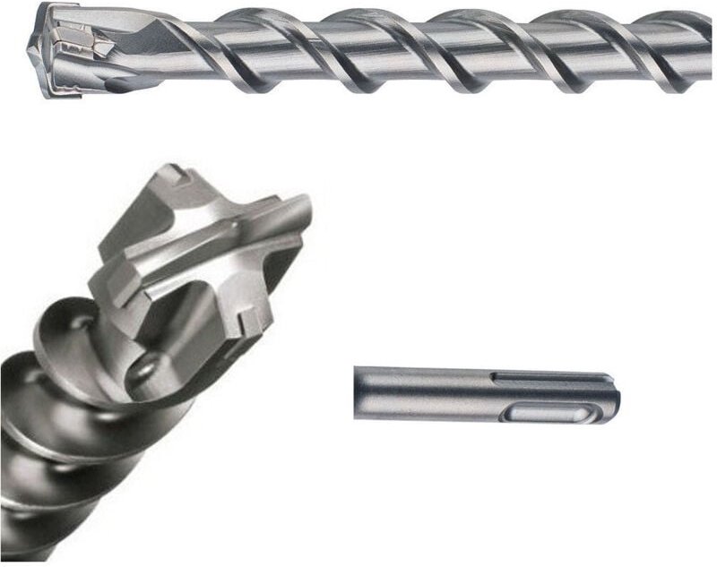 Trade Shop Traesio - Trade Shop - punta 4 tagli per muro sds max / plus da 600 / 800 / 1000 mm per trapano martello - sd...