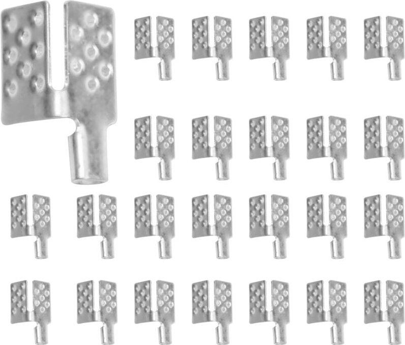 80 Stück Karbon Thermofilm Klemme Verbinder, Warmer Boden, Verkupfertes Silber Clip Zubehör, Boden Heizung Film