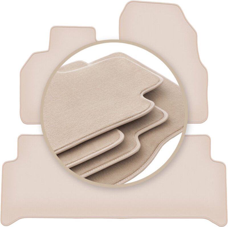 Beige PREMIUM-Matten für: Renault Scenic II Minivan 2003-2009