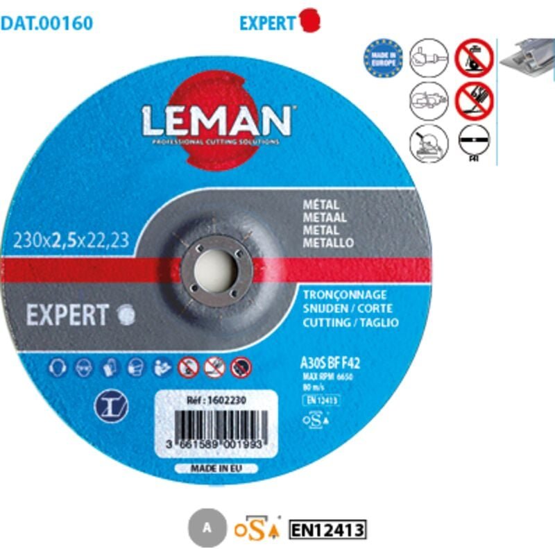 Metall-Trennscheibe Expert ø 125 Bohrung 22,23 Stärke 2,5 mm Versetzt F42