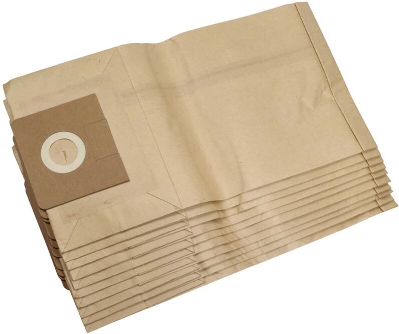 10x Staubsaugerbeutel kompatibel mit Flex As Pi s 36, 497.961, s 36, S35 Staubsauger - Papier, 51cm x 26cm braun - Vhbw