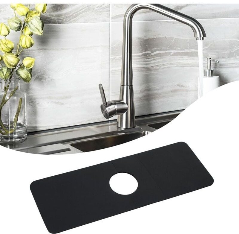 KZQ - Tappetino per rubinetto in terra di diatomee assorbente e ad asciugatura rapida, per bagno, cucina, bar e camper, ...