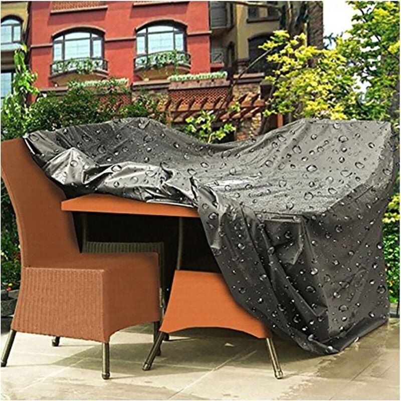 Thumbnail - Wasserdichte Gartenmöbel-Abdeckung, Winddicht, Sonnenschutz und Staubdicht, 210D Oxford, für Rattan-Tisch, Stühle und So...