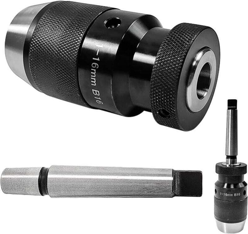 CHOYCLIT Bohrfutter Mk2- B16 mit 16 mm Spannbereich, Holzdrehfutter, Schnellspannbohrfutter, Metalldrehwerkzeuge, Bohrma...