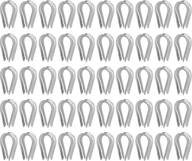 Zoternen - 50 Stück Drahtseil Fingerhut Befestigungsteile andere Befestigungselemente Edelstahl Kabel Rigging Werkzeuge ...