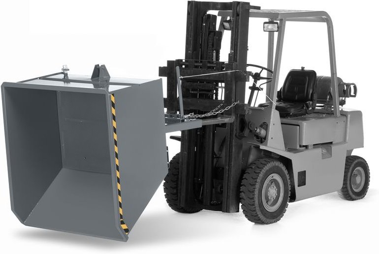 RR Industrietechnik Spänekipper Typ RUK-S 1240x1620x800mm 1000dm³ RAL 7005 Mausgrau