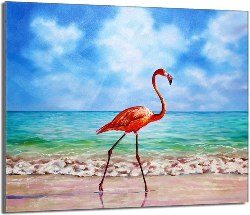 Glasschutzplatte für den Herd 60x52 Flamingo