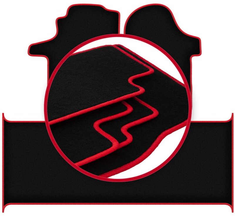 CARLUX-RED Autofußmatten für: Mercedes Vito W447 Kastenwagen (2014-)