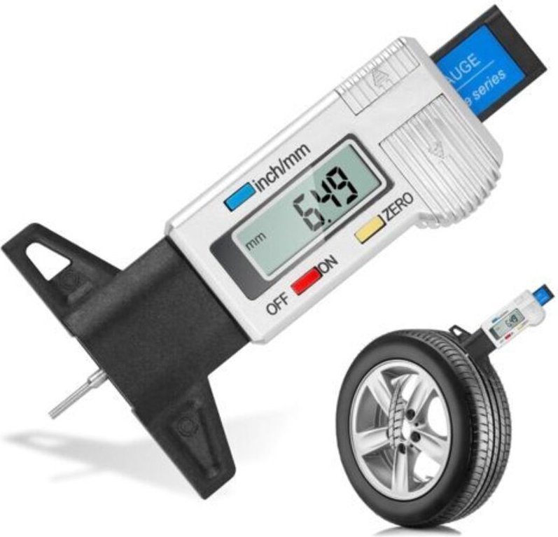 Lablanc - Digitaler Reifentiefenmesser, Reifentiefenmesser, digitaler Reifentiefenmesser mit LCD-Display