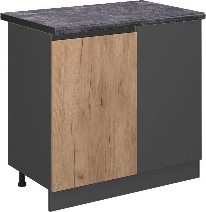 Vicco - Eckunterschrank R-Line, Goldkraft Eiche, 86 cm, ap Anthrazit