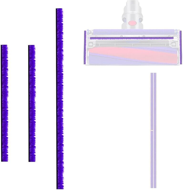 3er-Pack Plüschstreifen für Dyson V6 V7 V8 V10 V11 V12 V15 DC58 DC59 DC62 DC72 Staubsauger, für Dyson Staubsauger, Elekt...