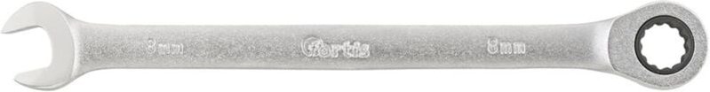 Maulschlüssel mit Ringratsche, gerade, 8 mm - Fortis