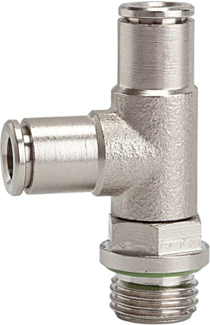 T-Steckverschraubung L-Form »metallica «, drehbar, g 1/4 a. ø 6 mm - Riegler