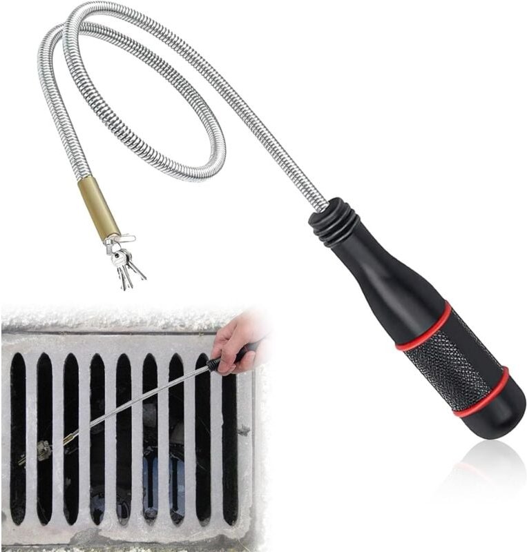 59 cm magnetisches Aufnahmewerkzeug, flexibler Magnet mit rutschfestem Griff, magnetisches Aufnahmewerkzeug zum Aufnehme...