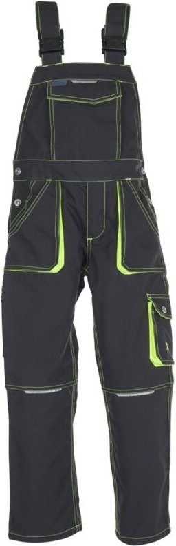 Planam Junior Latzhose anthrazit/gelb 146/152