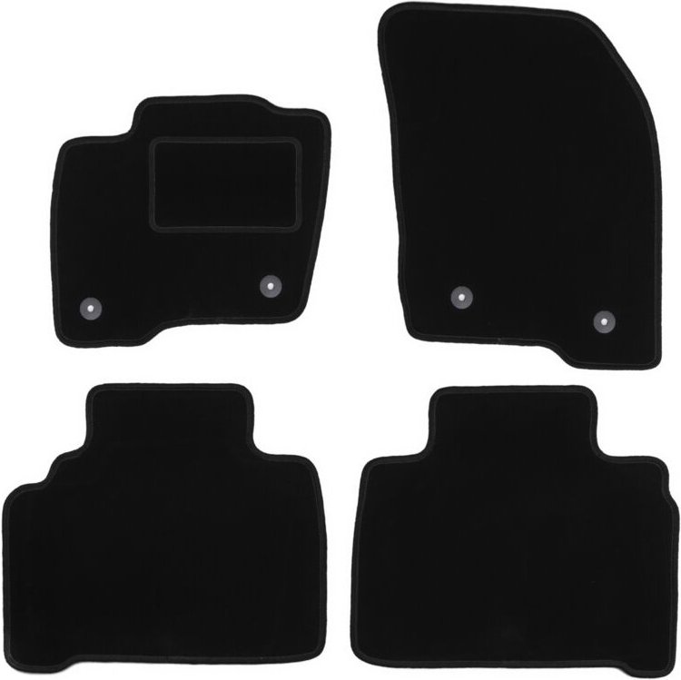 Schwarze Veloursmatten für: Ford S-MAX MK2 Minivan (2015-)