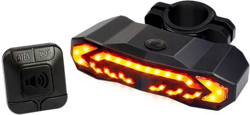 Thumbnail - Ein Set wiederaufladbarer Rücklichter für Nachtfahrten, ein Fahrradrücklicht mit Fahrradalarm, wasserdichtes Fahrradzube...