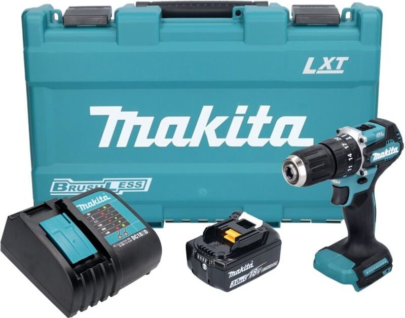 Dhp 487 SF1K Akku Schlagbohrschrauber 18 v 40 Nm Brushless + 1x Akku 3,0 Ah + Ladegerät + Koffer - Makita