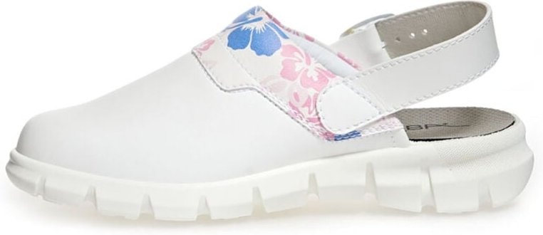 Abeba (7320) Clog Berufsschuhe Dynamic OB mit Motiv weiß 38