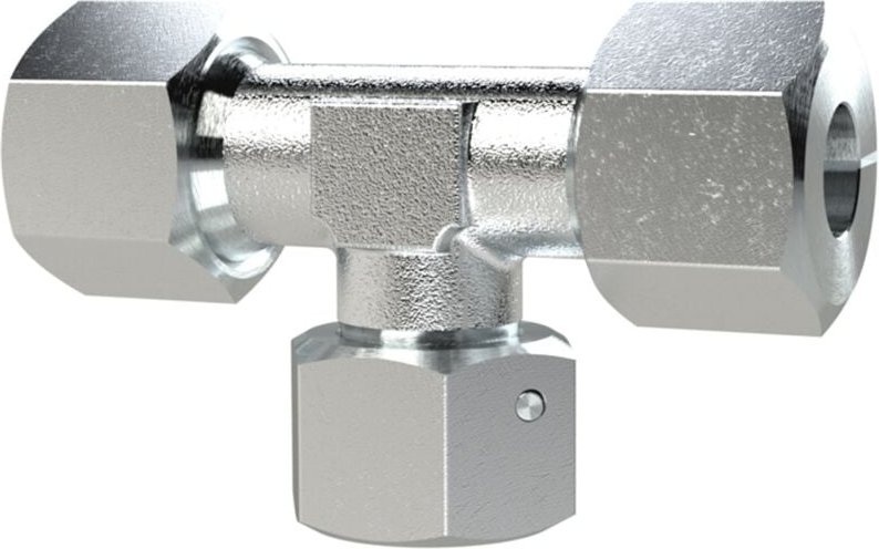 Riegler Einstellbare T-Verschraubung, Rohr-Außen-Ø 12, Stahl verzinkt