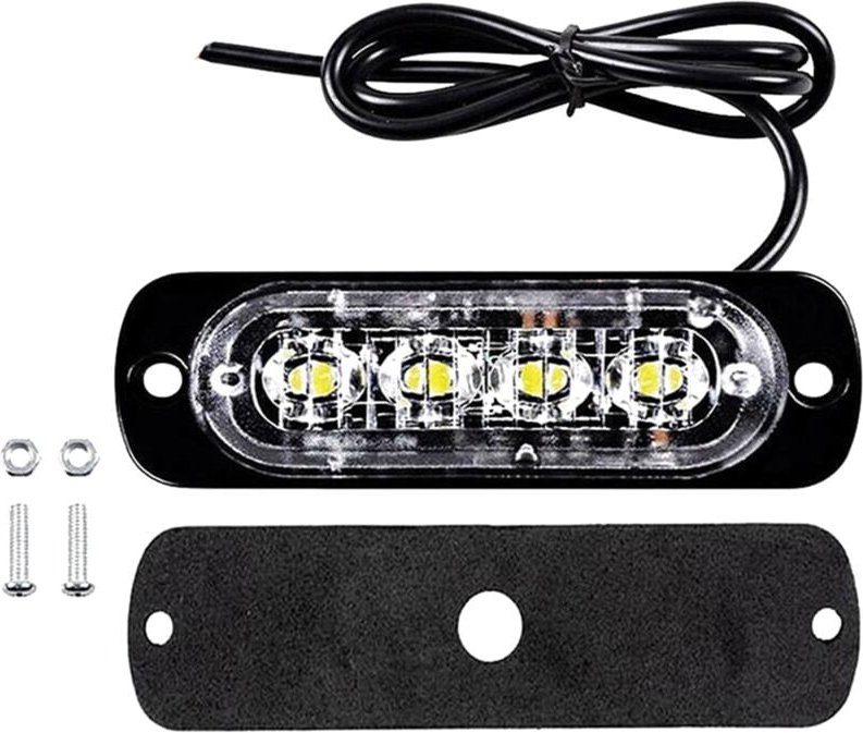 Tlily - 12-24V 12W 4LED Gelbe Seitenlichter Auto Warnung Nebelscheinwerfer Fehler Notlichter Signallichter led Seitenlic...