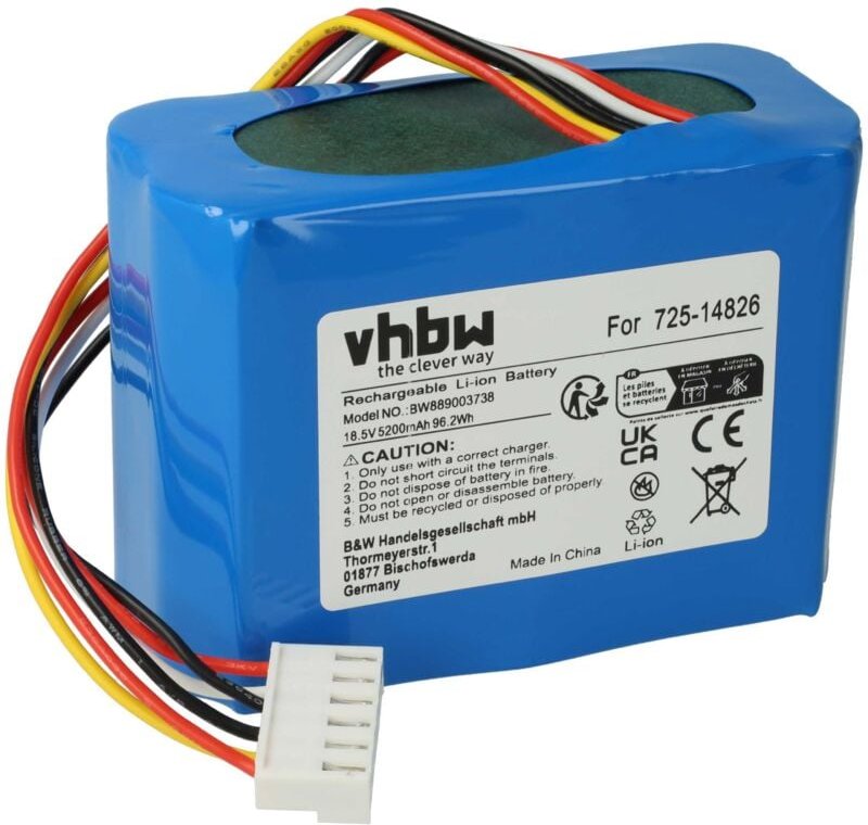 Vhbw - Akku kompatibel mit Robomow 1000 pro, 2000 pro, rk, 1000, 2000 Rasenroboter (5200mAh, 18,5V, Li-Ion)