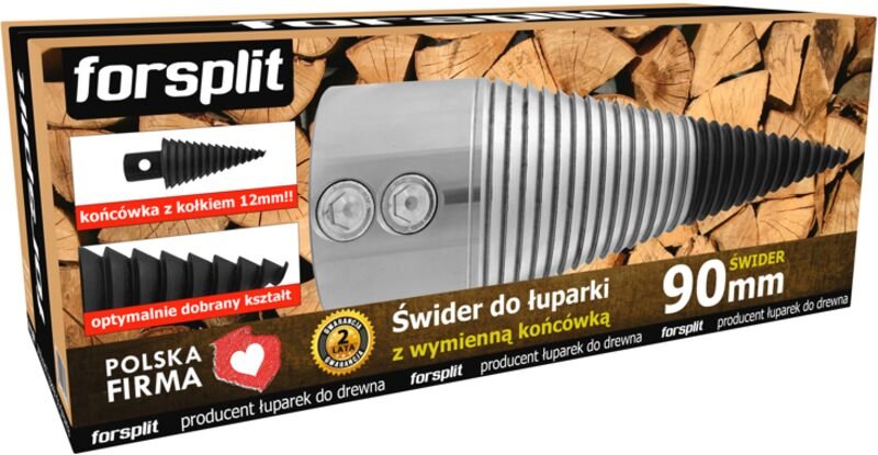 Erdbohrer für 90mm Spalter, mit auswechselbarer Spitze (aufgesteckt) Erdbohrer für 90mm Spalter / Durchmesser 90mm / Boh...