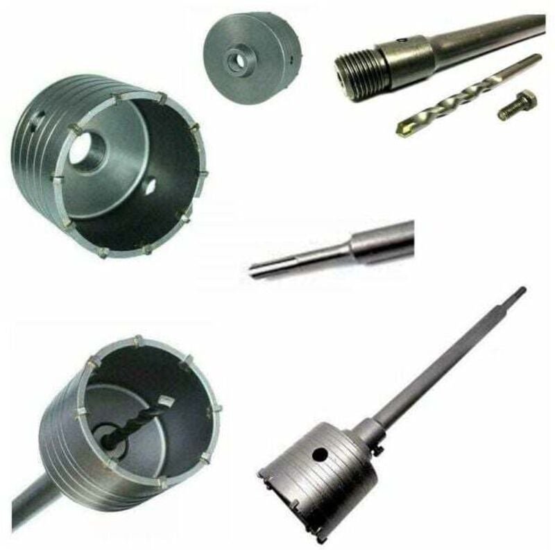 100 mm Kernbohrer mit 350 mm SDS-Plus-Schaft für Betonzement