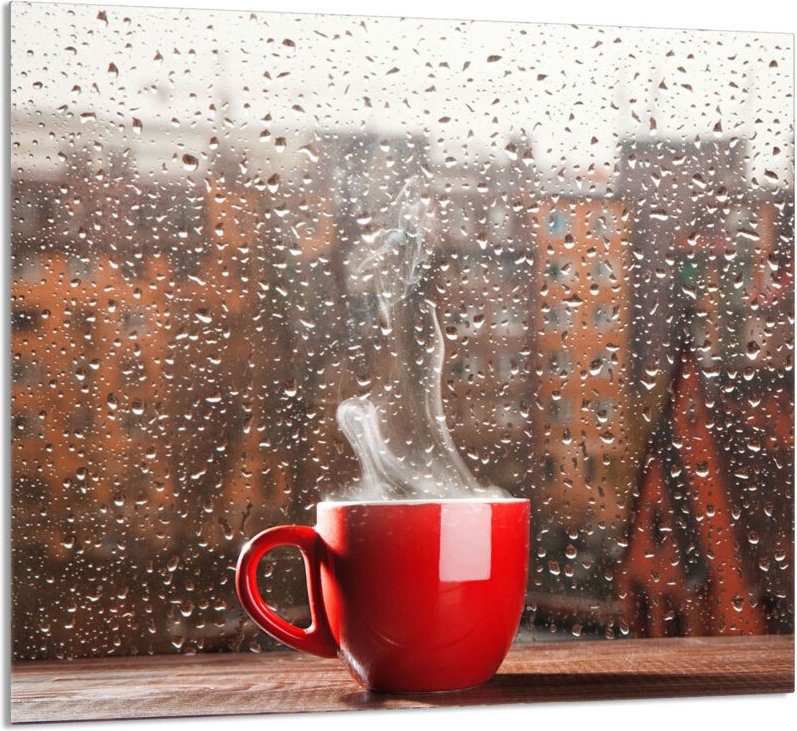 GLASPLATTE FÜR KÜCHE 65x60 Kaffee