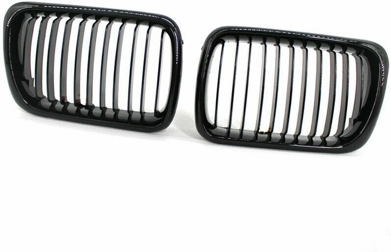 Lablanc - 2 Stück glänzend schwarz Frontstoßstangenhaube Nierengitter Renngitter Ersatz für bmw 3er E36 M3 1997–1999