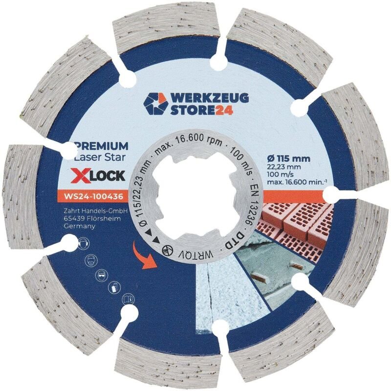 Ws24 - Diamanttrennscheibe X-Lock® Premium Laser Beton 115 mm 100436