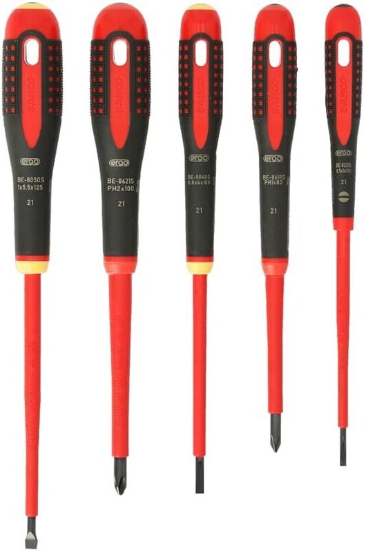 Ergo Elektriker Schraubendreher-Set 5teilig Schlitz, Kreuzschlitz Phillips - Bahco