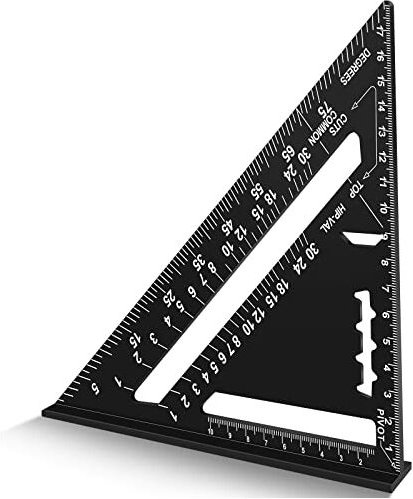 Csparkv - Hochpräzise Messwerkzeuge, Zimmermannswinkel, Aluminium-Multifunktionslineal, Anreißwerkzeuge für Zimmermann, ...