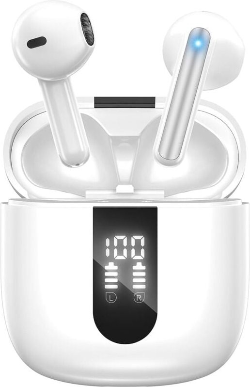 Kabellose Bluetooth-Kopfhörer, Bluetooth 5.4, kabellose Kopfhörer, 6 Mikrofone, ENC-Geräuschunterdrückung, kraftvoller B...