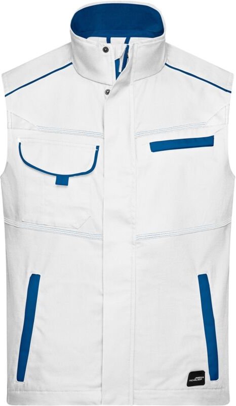 James&nicholson - Funktionelle Weste im sportlichen Look JN850 Gr. xs white/royal