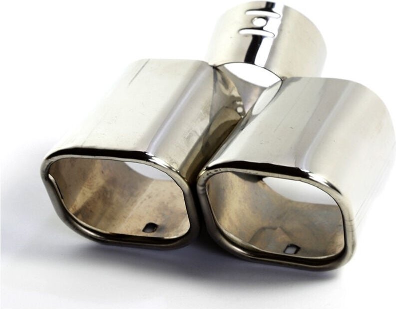 Trade Shop - doppel-sportauspuff endschalldämpfer terminal auto tuning verchromter stahl -