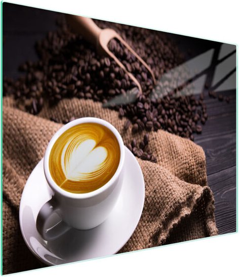 Glasschneidebrett 52x30 Kaffee