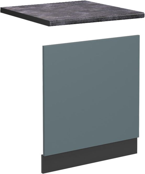 Vicco - Frontblende R-Line, Blau-Grau, 60 cm , ap Anthrazit