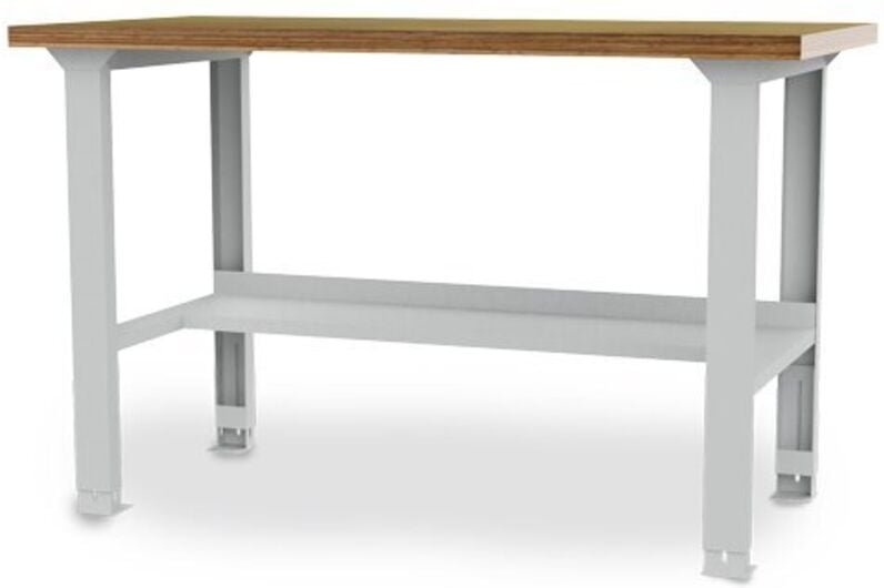Thumbnail - Reihenwerkbank Breite 1500 mm, 1 x Ablageboden halbe Tiefe, stufenlos höhenverstellbar Maße in mm (BxT): 1500 x 750